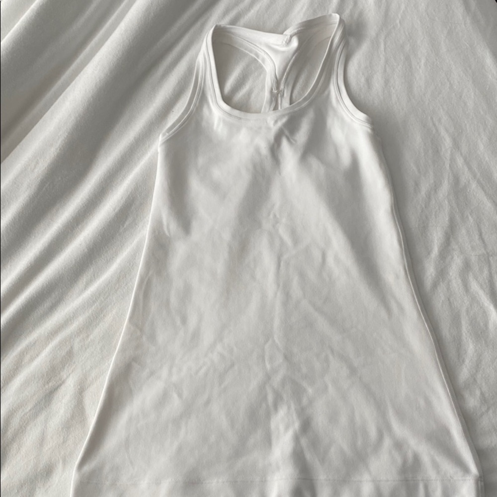 White Lululemon Run Tight Fit Tank Top